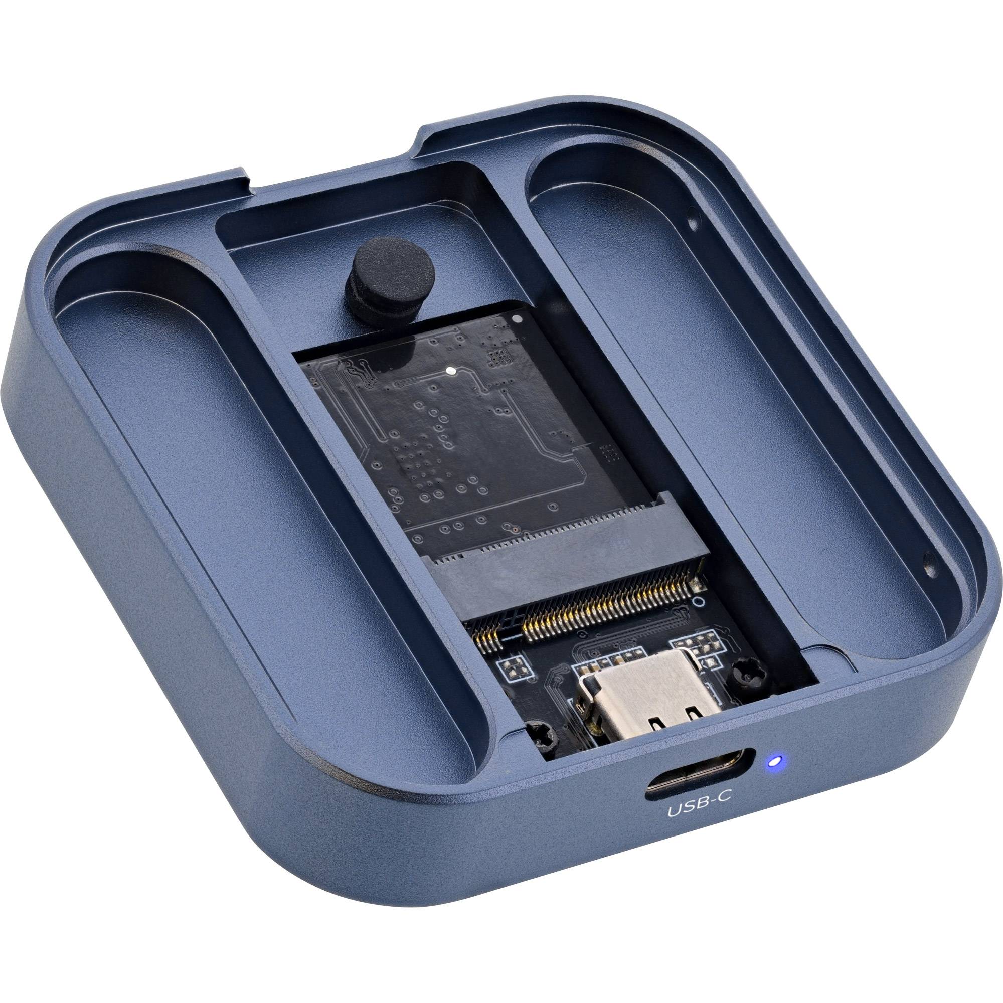 InLine® Clip Case - Magnetic USB-C enclosure for SATA III & NVMe M.2 2230 SSDs-2