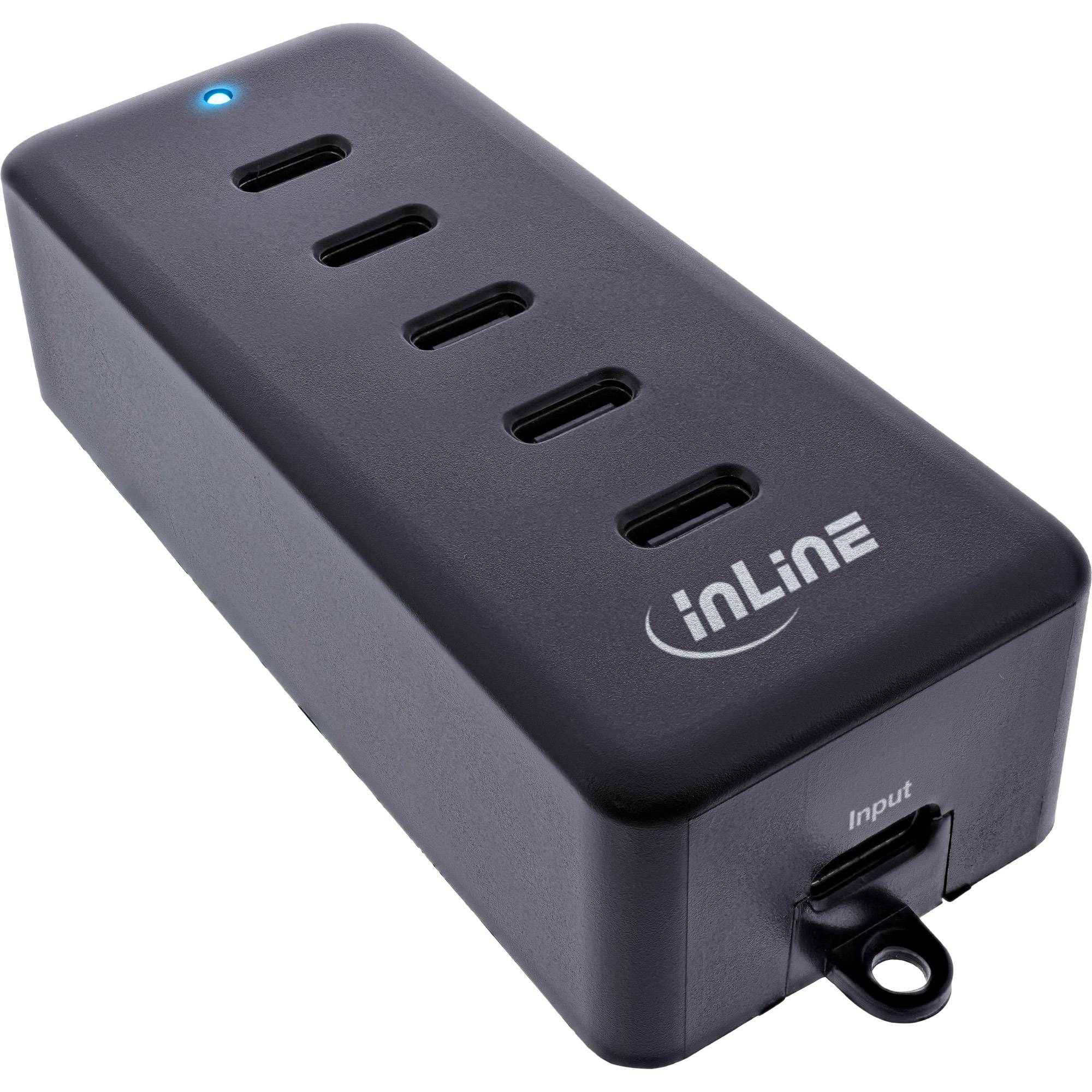 InLine® 5-poorts USB-C PowerHub, uitbreiding lader, 100W, zwart-0