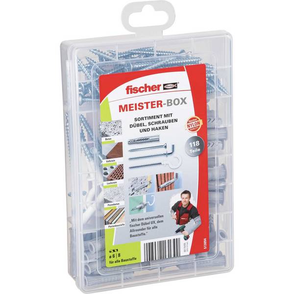 Fischer MeisterBox UX + schroeven + haken