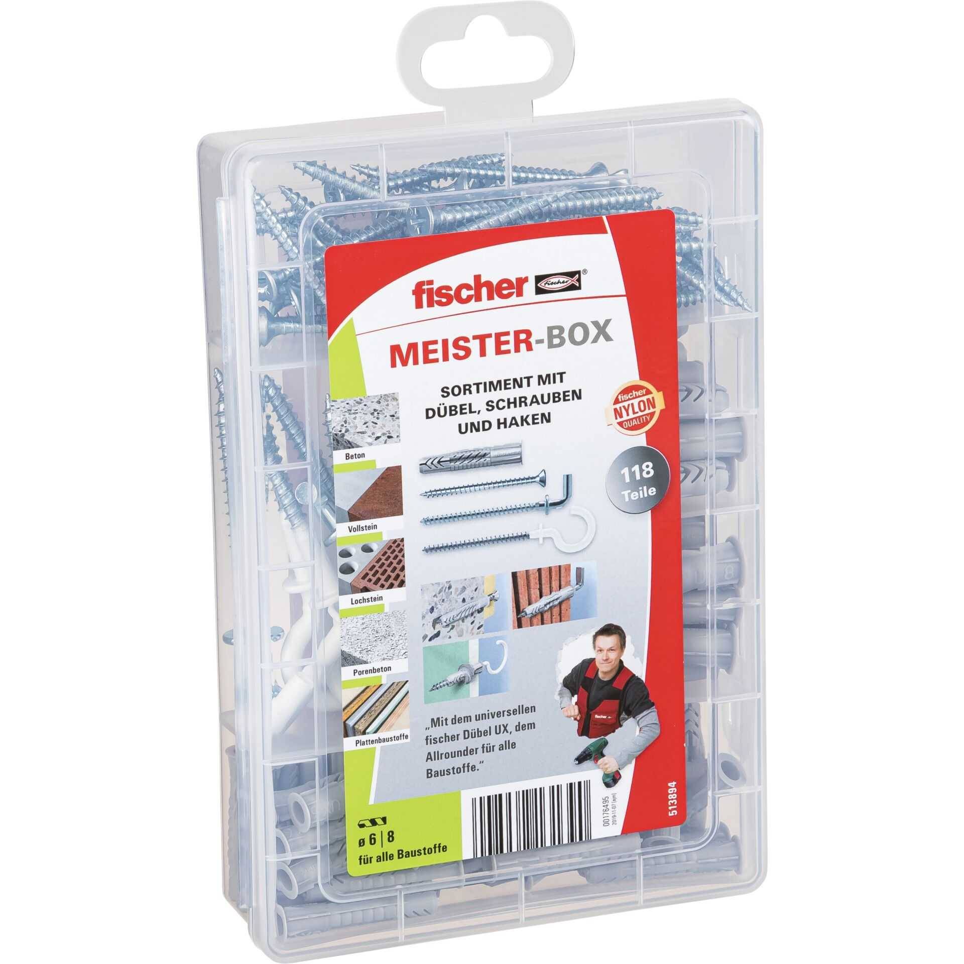 Fischer MeisterBox UX + schroeven + haken-0