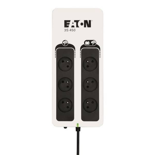 UPS/stekkerdoos/overspanningsbeveiliging - EATON 3S 450 FR - Offline UPS - 3S450F - 450VA (6 FR-aansluitingen)