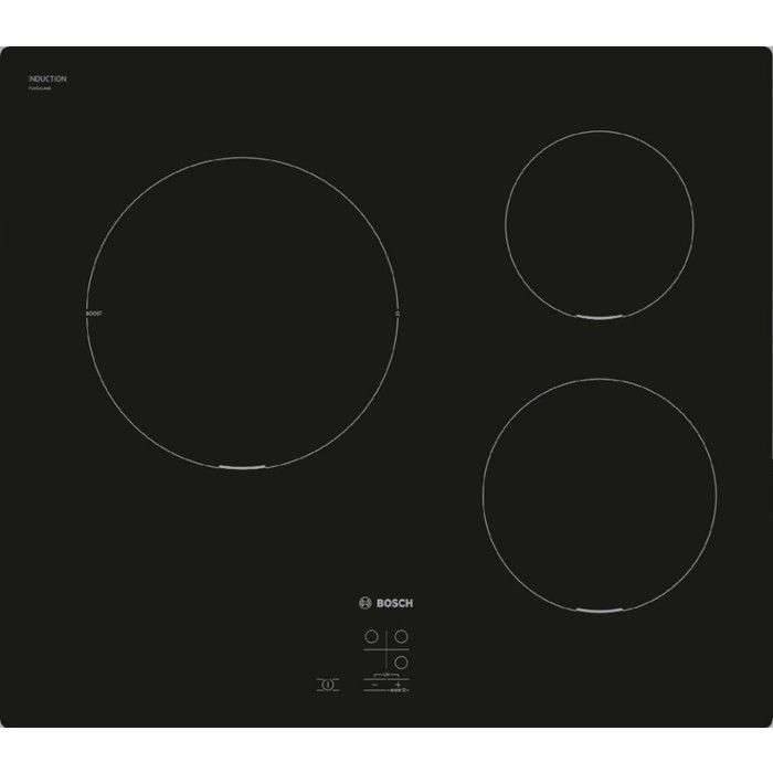 Inductiekookplaat - BOSCH Serie 2 - 3 branders - 52,2 x 59,2 x 5,1 cm - PUC611AA5E - Zwart-0