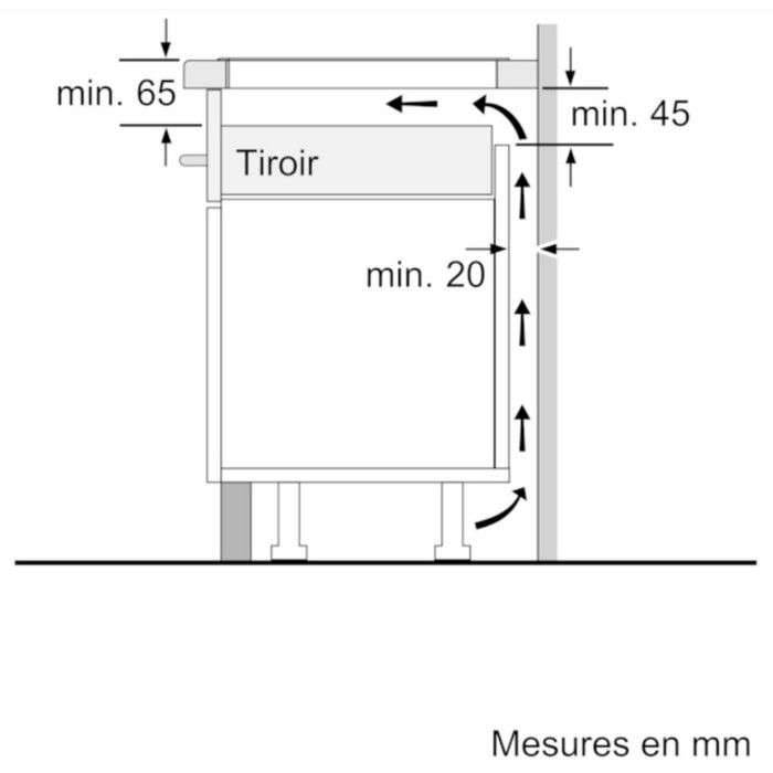 Inductiekookplaat - BOSCH Serie 2 - 3 branders - 52,2 x 59,2 x 5,1 cm - PUC611AA5E - Zwart-2