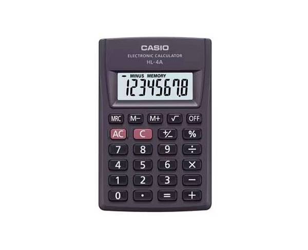 CAI CASIO HL-4A-B 8-cijferige zakrekenmachine 56x87mm zwart