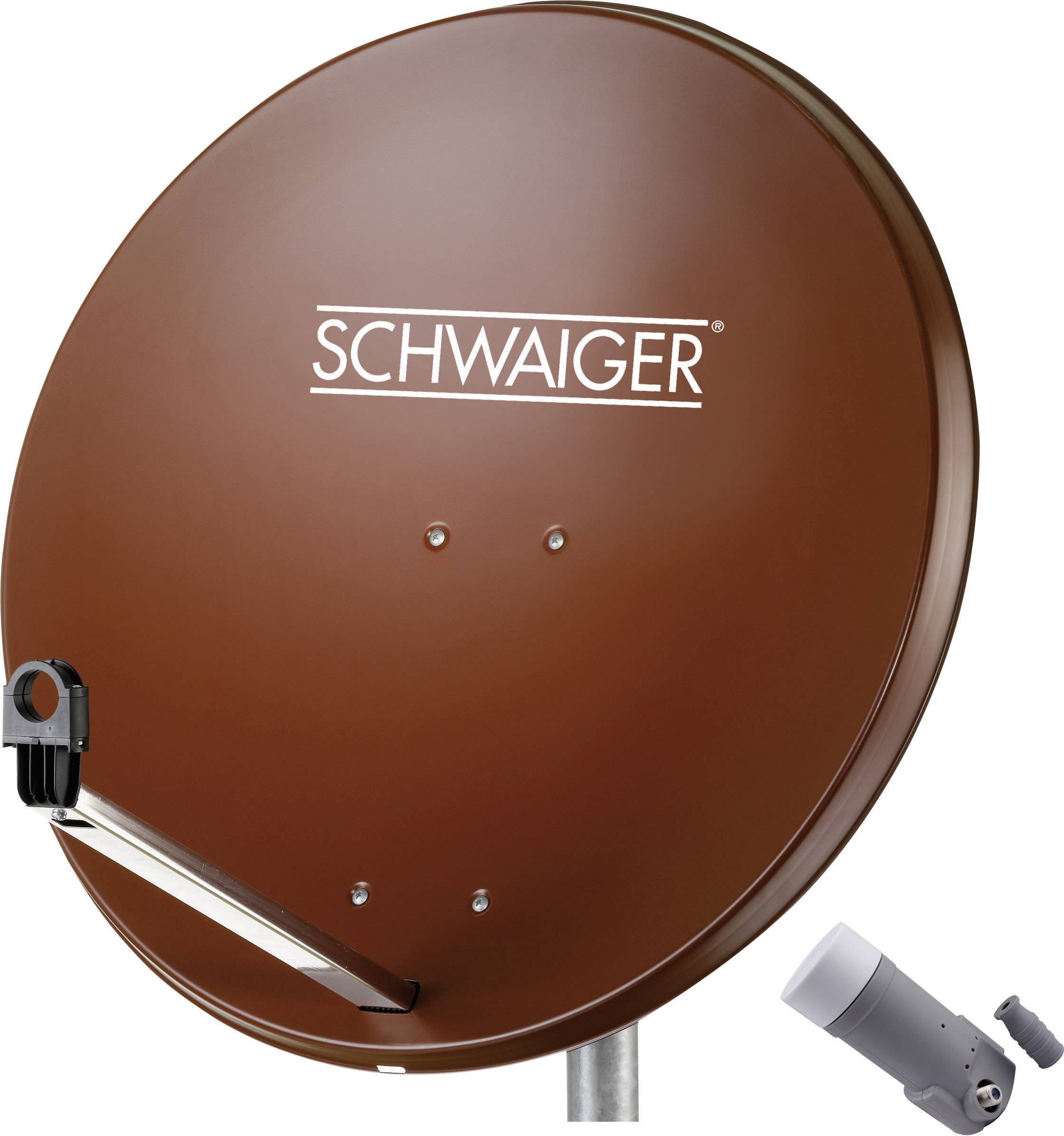 Vast en zeker niezen drinken Schwaiger satellietinstallatie voor 1 satelliet - satellietschotel 80 cm,  steenrood, LNB - 1 aansluiting | Conrad.nl