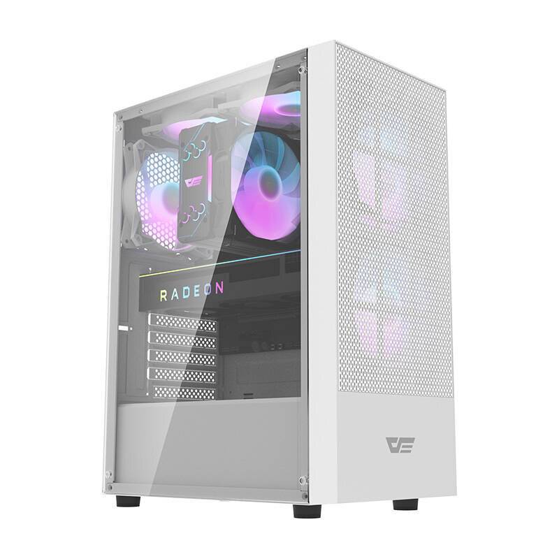 DARKFLASH - A290 white - Darkflash A290 Computerbehuizing (wit) + 3 RGB-Ventilator-0