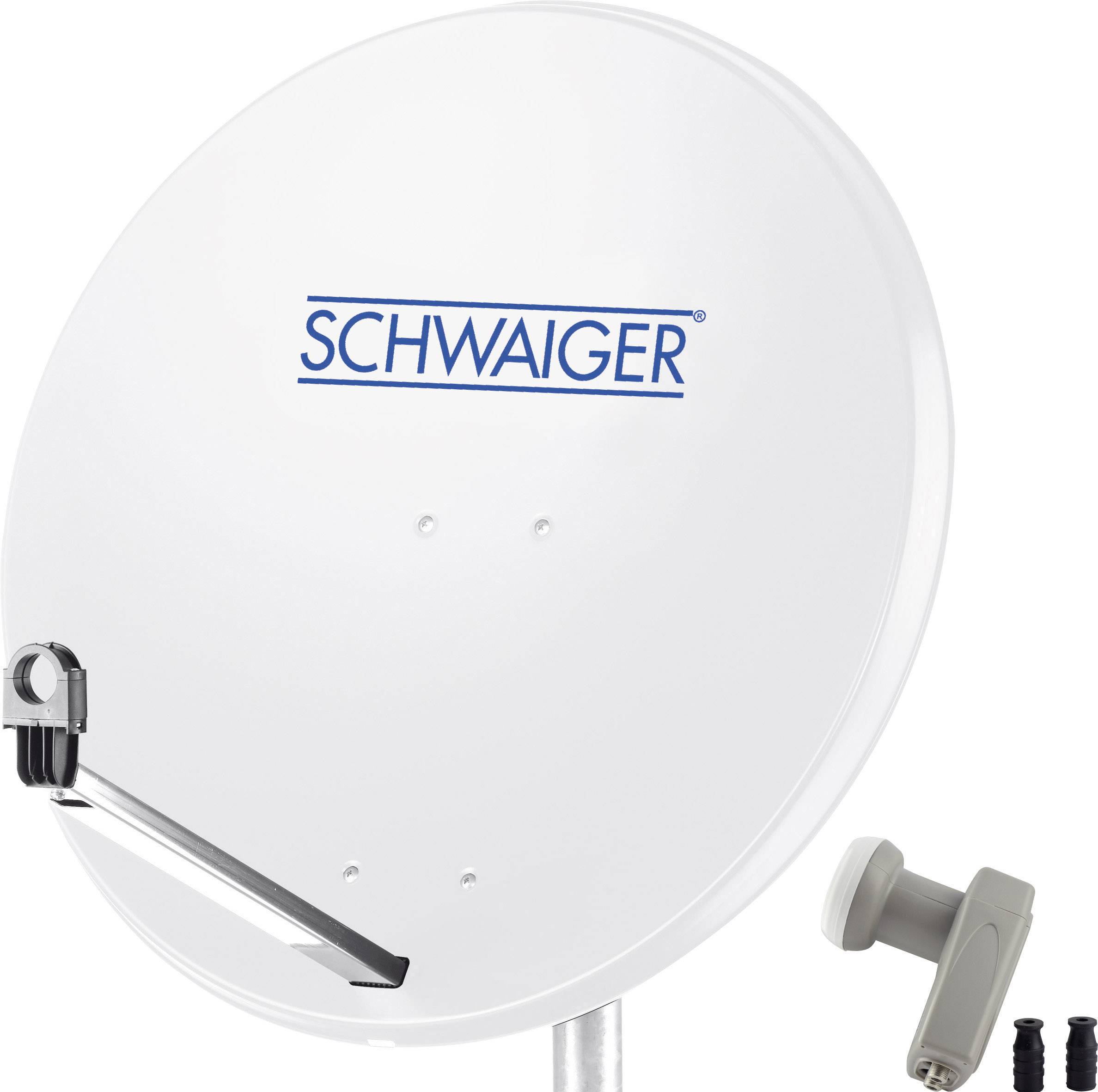 dichtbij schrijven Namaak Schwaiger satellietinstallatie voor 1 satelliet - satellietschotel 80 cm,  lichtgrijs, LNB - 2 aansluitingen | Conrad.nl