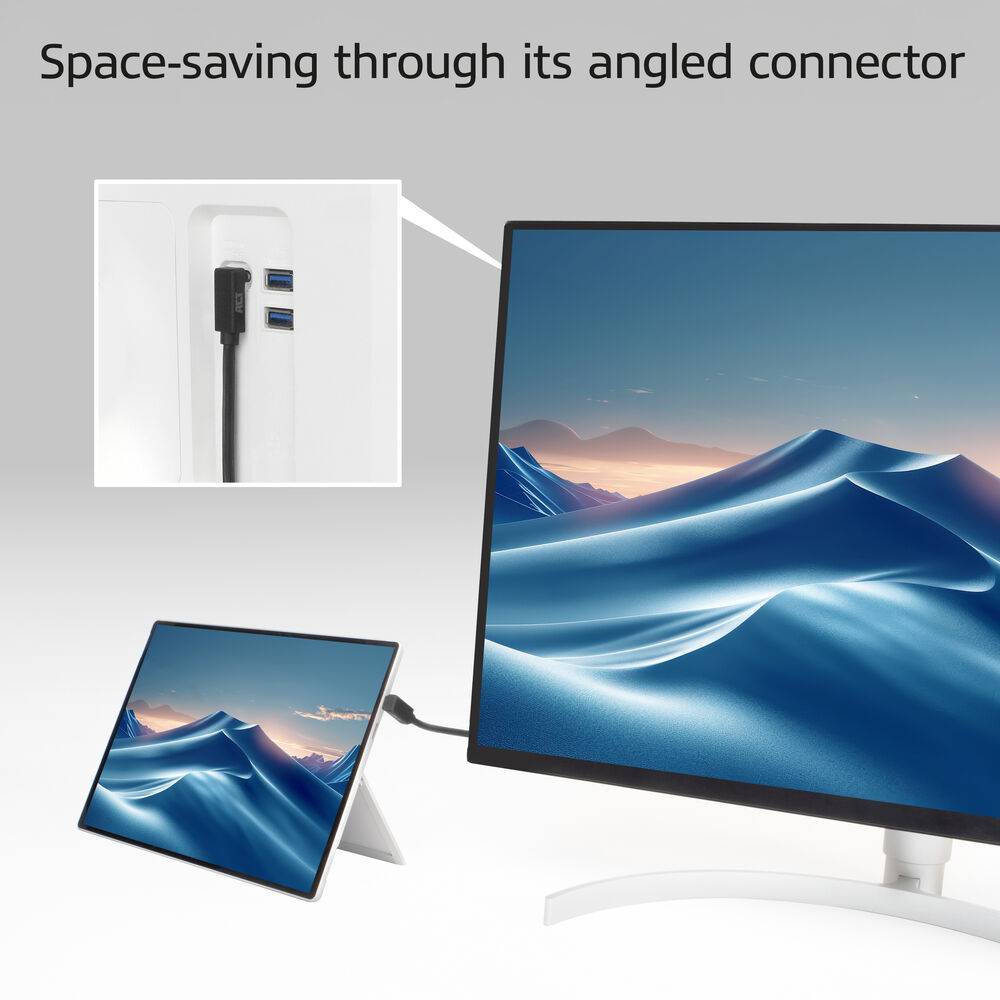 ACT AC7477 USB 3.0 Kabel | 10Gbps 60W USB Type-C® (haaks boven/beneden) naar USB Type-C® (haaks boven/beneden…-1