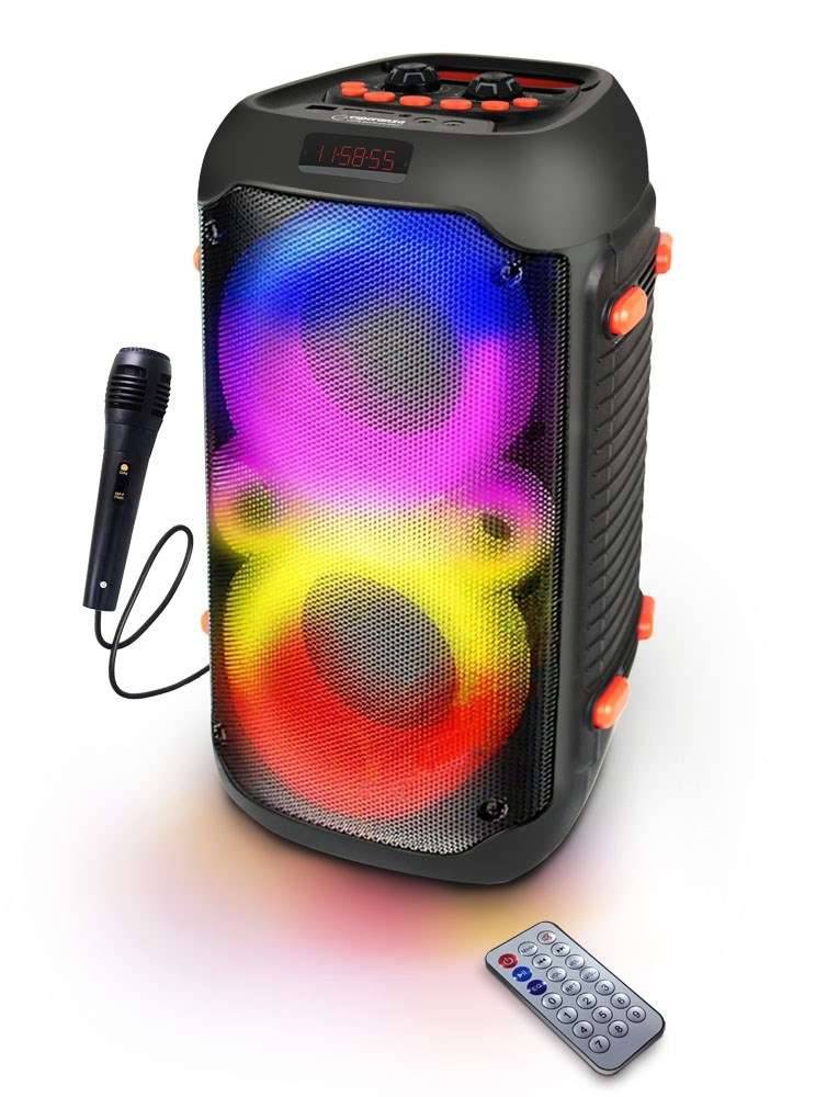 Esperanza EP156 BT FM LED RGB KARAOKE luidspreker zwart 20W-0