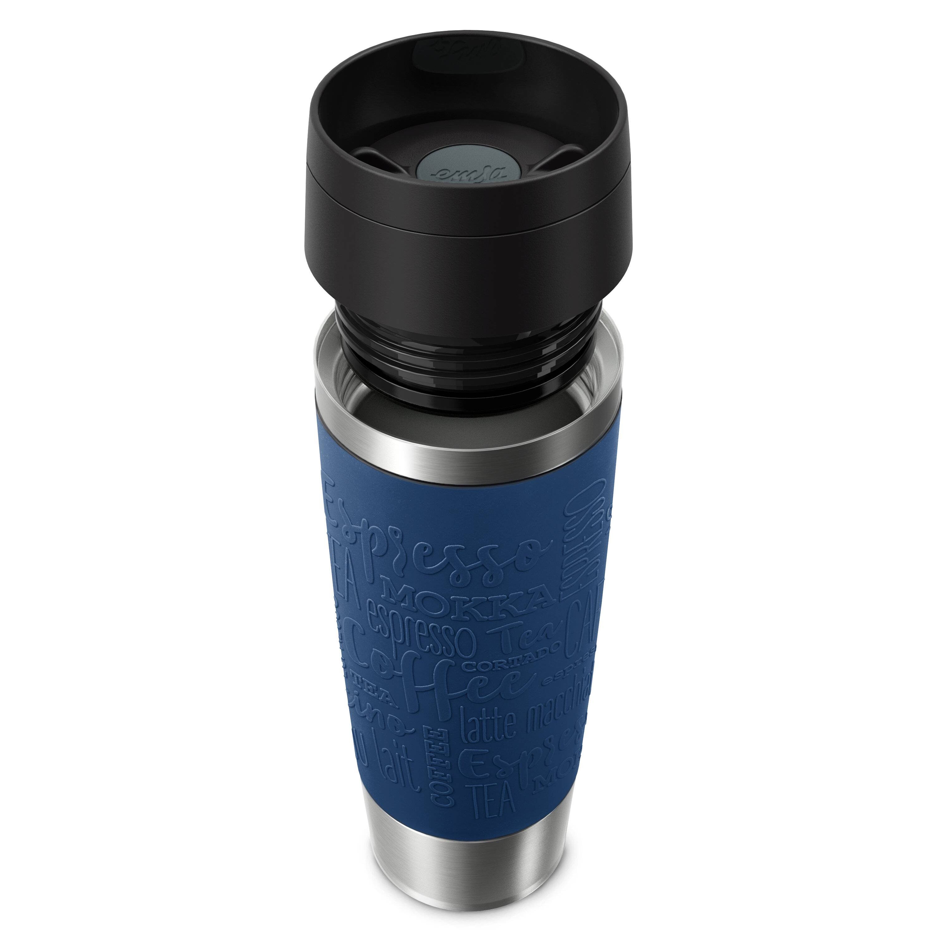emsa Isolierbecher TRAVEL MUG Classic, 0,5 L., dunkelblau hochwertiger, vakuumisolierter Edelstahlkörper, spül - 1 Stüc-2