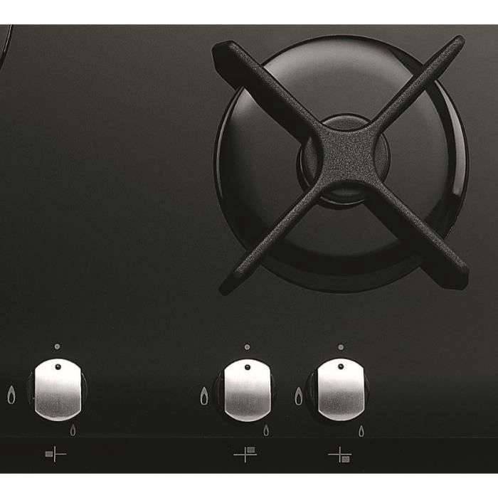 WHIRLPOOL AKT404NB Gaskookplaat - 3 branders - 6350W - L59 x D51cm - Gehard glas coating - Zwart-2