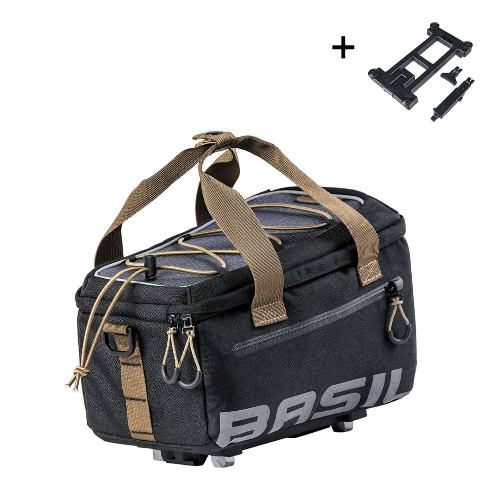 Bagagedragertas Basil Miles MIK 7 liter 29 x 18 x 17 cm - zwart/grijs-0