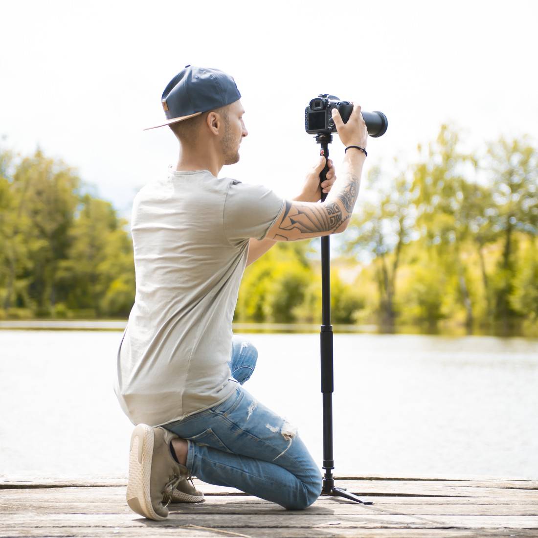 Hama Smooth - Monopod - 155 cm - Max. Gewicht 5 kg-0