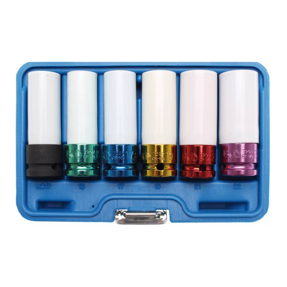 BGS Kracht wielmoerdopsleutel set 17 / 19 / 21 / 22 mm / MS17-1