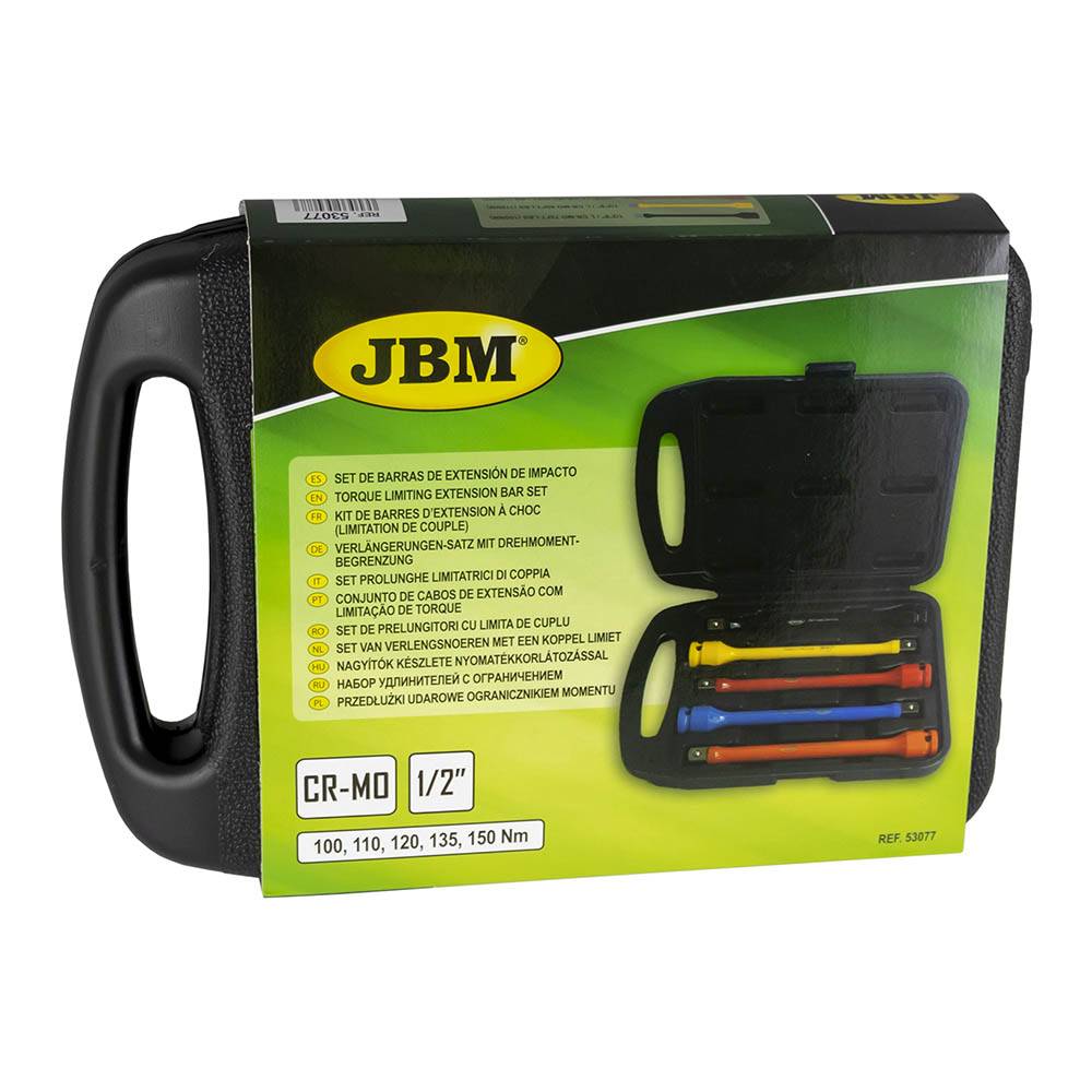 JBM 1/2" Torsie verlengstukken set 100-110-120-135-150 Nm-2