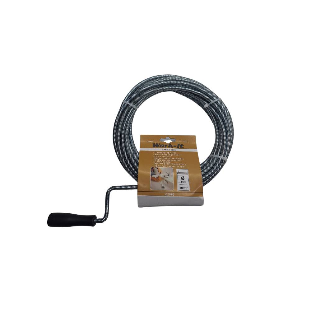 WORK-IT Gootsteen ontstoppingsveer rioolveer 10 meter x 8 mm-1