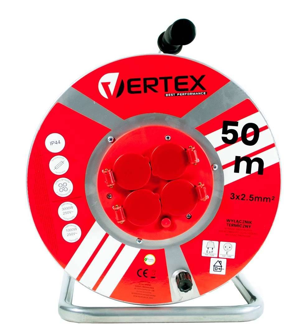 VRX VERTEX PB50METAL Verlengkabel 50 m 3x2,5 mm 3000 W IP44 Zwart-0