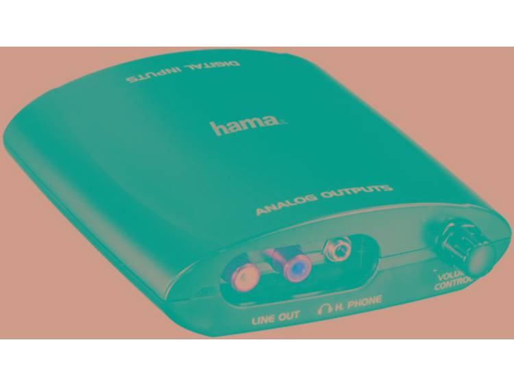 Hama Audioconverter digitaal naar analoog Audio Converter [1x Cinch-koppeling, Toslink-bus (ODT) => 