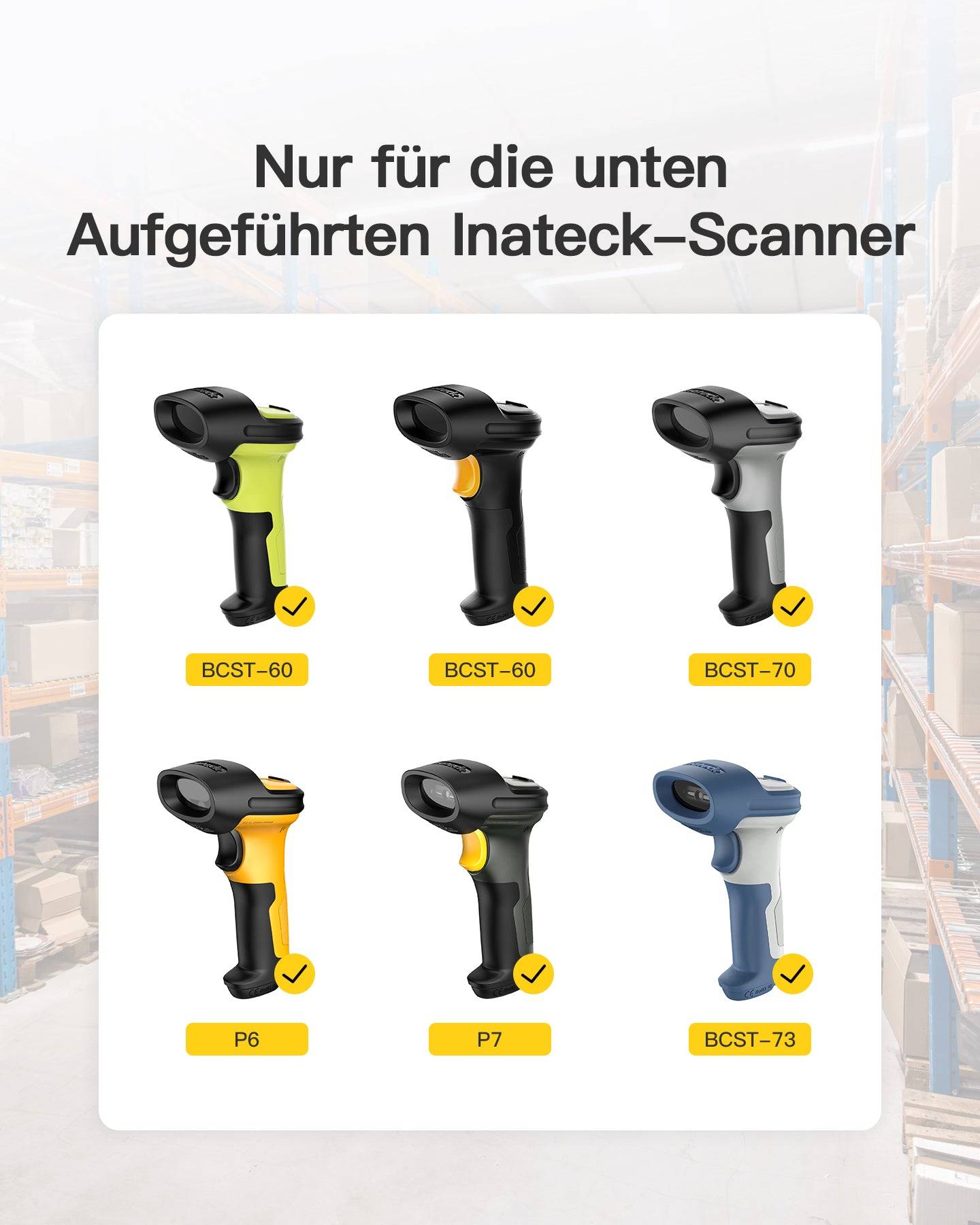 Inateck barcodescanner BS04001 2-1 basis [BS04001_zwart]-1