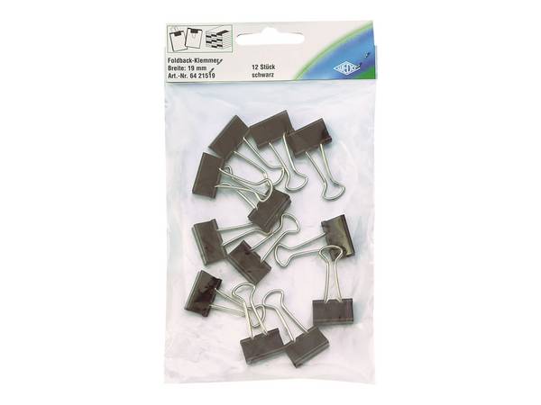 WEDO Klemmer Foldback 25 mm in een zelfbedieningsverpakking van 12 stuks