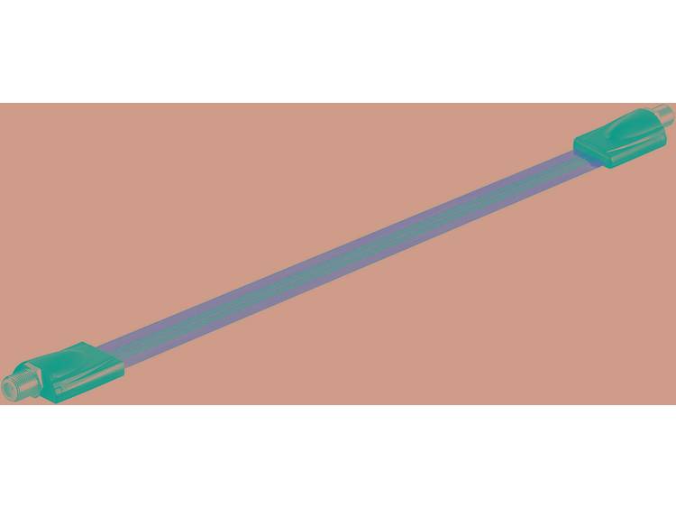 2 x f-jack 0.32 m kabel connector voor ramen (extreem plat)