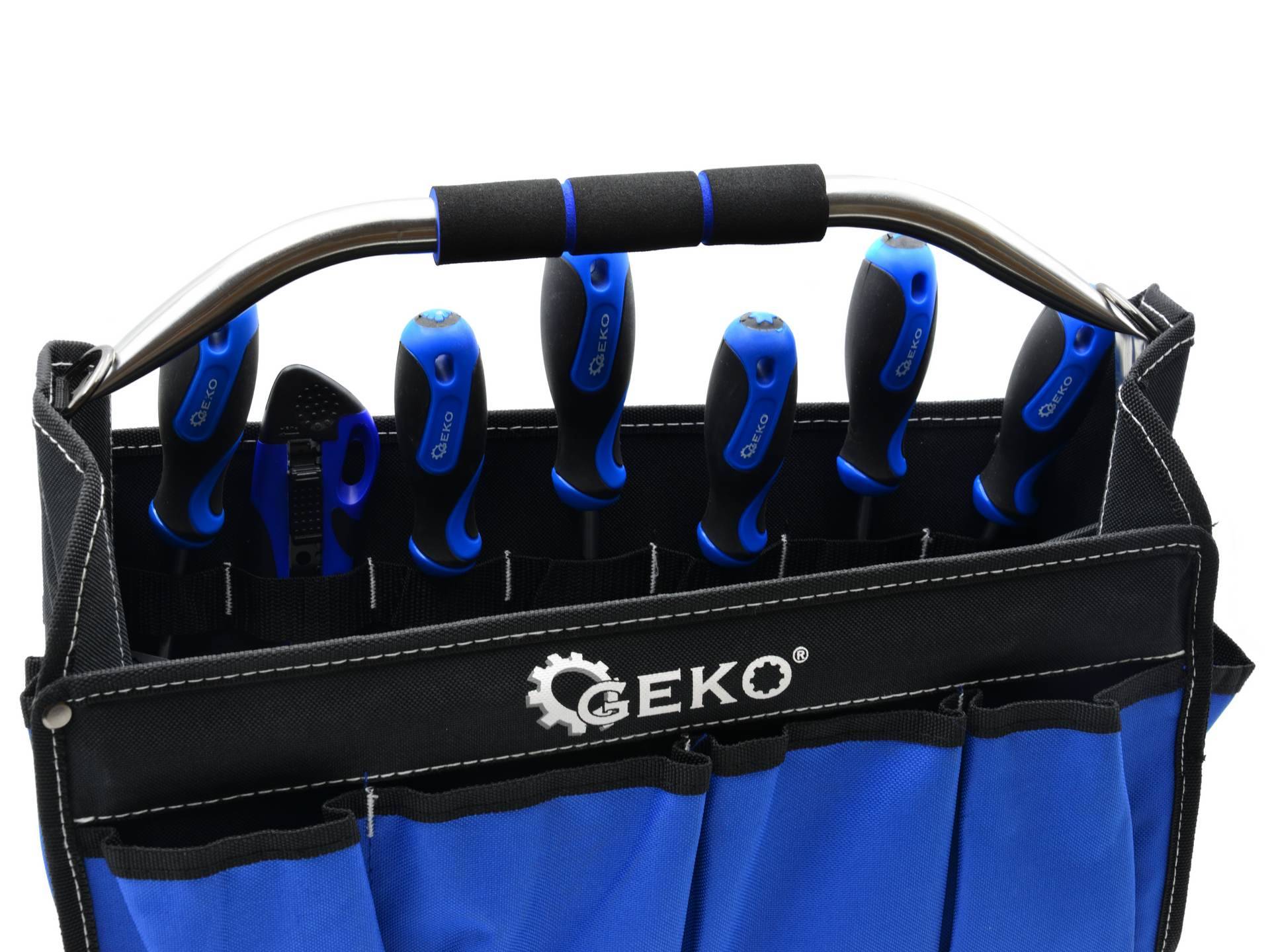 GEKO Open gereedschapstas met metalen handvat-2