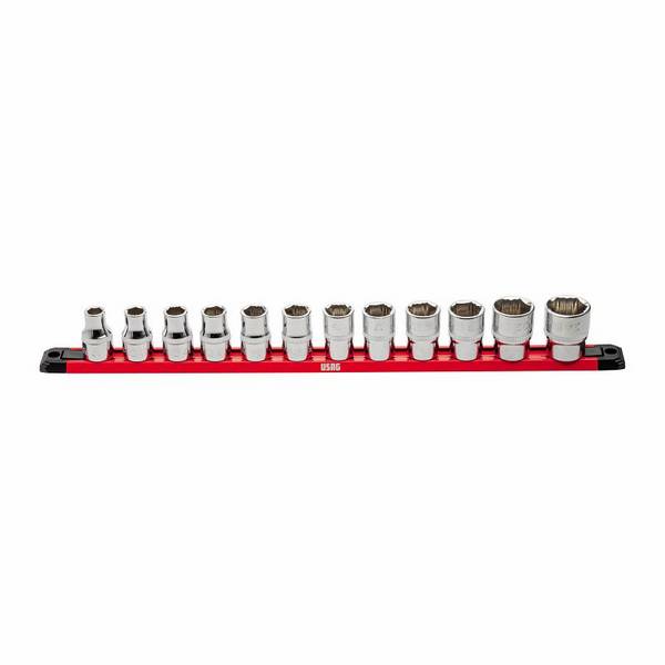 USAG 1/2" Speciale zeshoekige X-Grip doppen op rail - 235 1/2 X/SE12