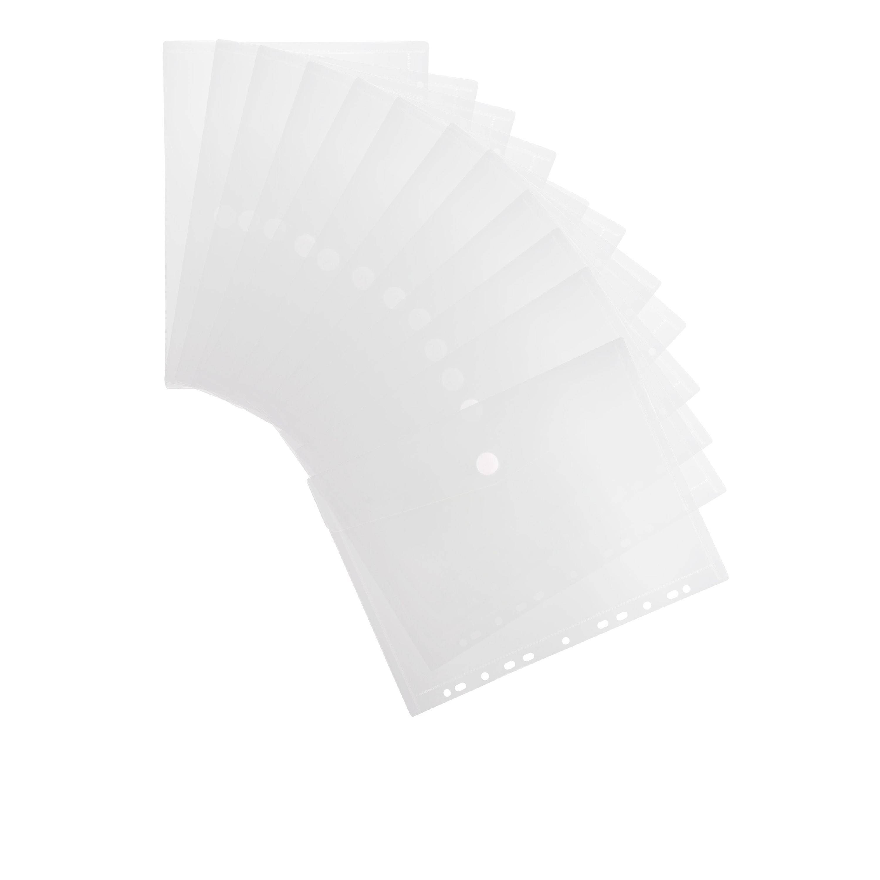 Enveloptas Djois Color Collection A4 horizontaal geperforeerd transp-0