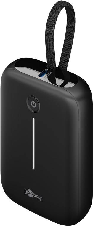 Goobay powerbank met kabel | 2x USB-C PD 20W + 1x USB-A QC | 10.000 mAh