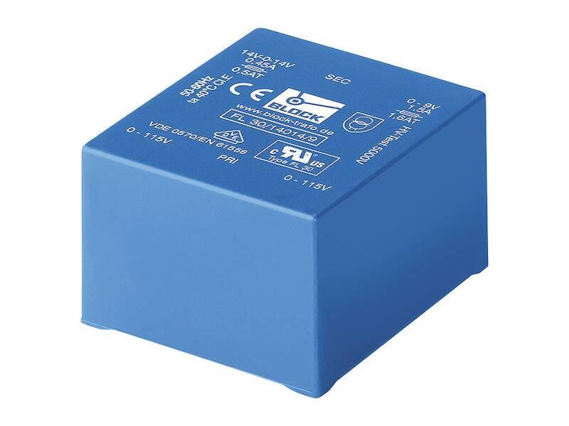 BLOCK FL8/6 Transformator: ingegoten; 8VA; 115VACx2; 6V; 6V; 670mA; 670mA; PCB - 1 stuk-0