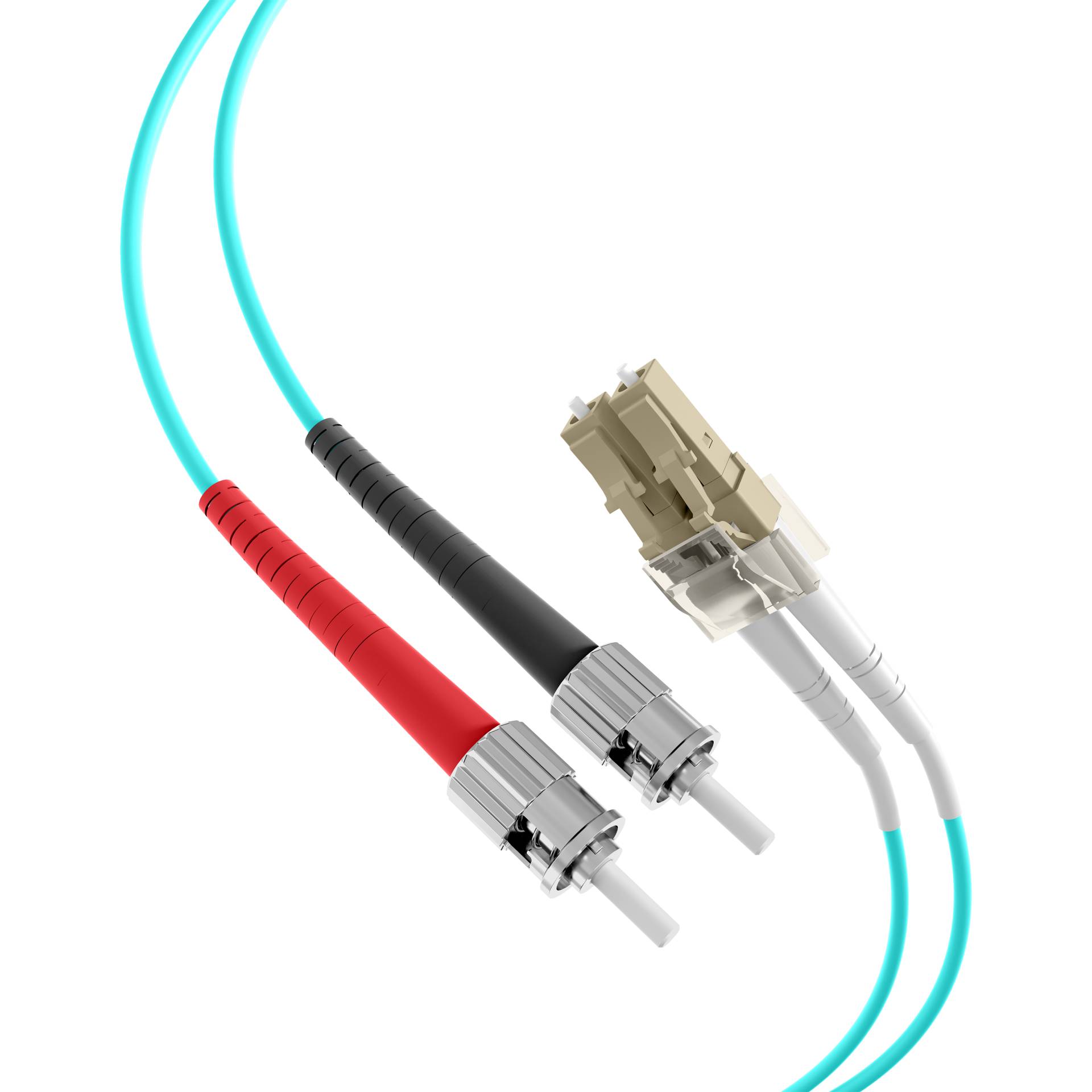 EFB Duplex Jumper LC-ST50/125u,OM3,LSZH,aqua,2.0mm/0.5m-1