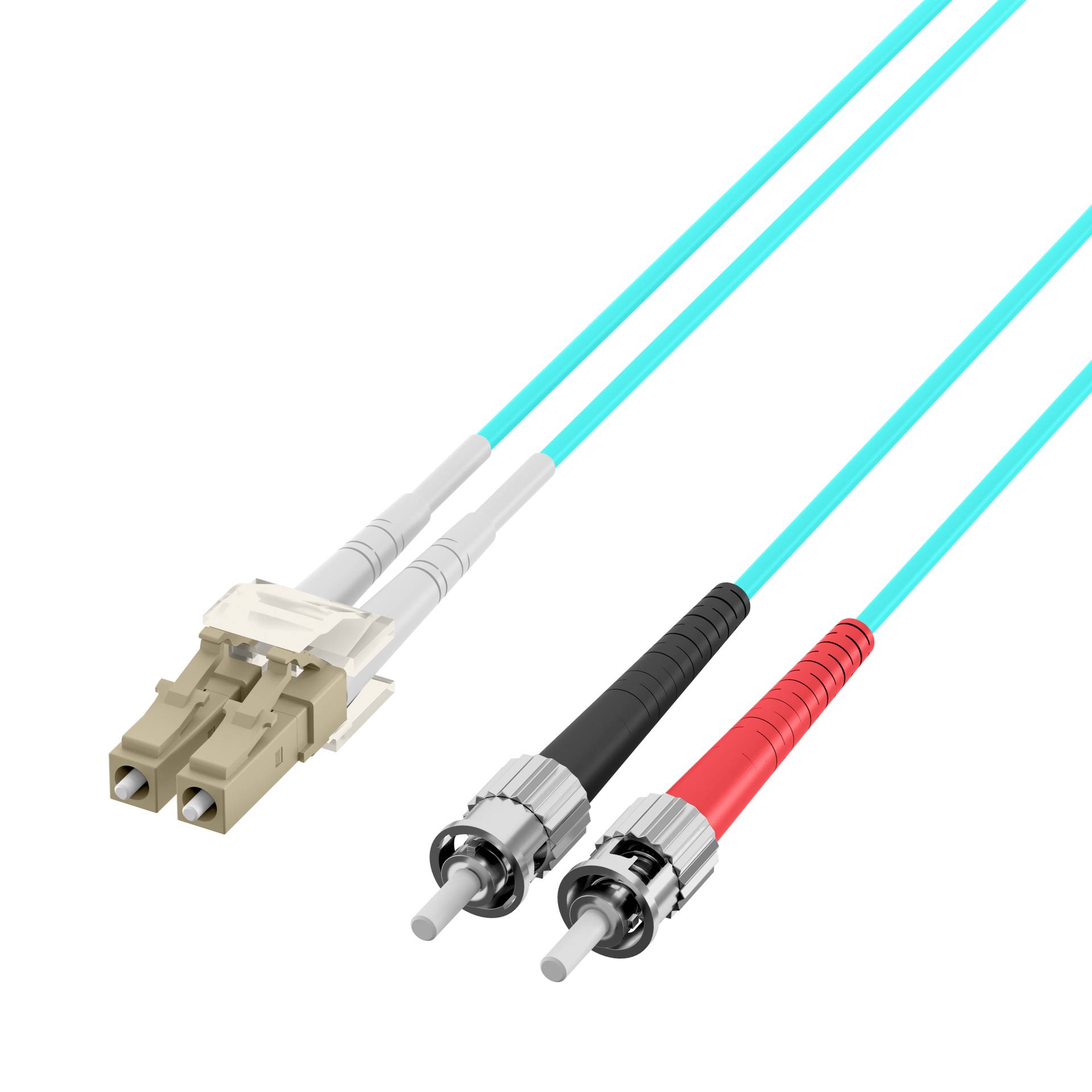 EFB Duplex Jumper LC-ST50/125u,OM3,LSZH,aqua,2.0mm/0.5m-2