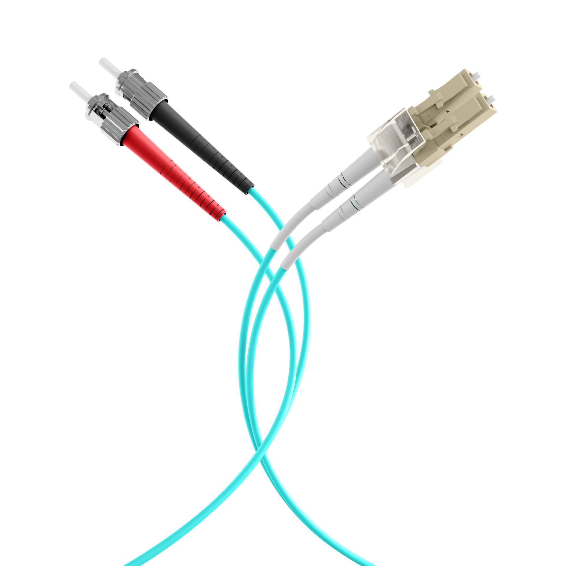 EFB Duplex Jumper LC-ST50/125u,OM3,LSZH,aqua,2.0mm/0.5m-3