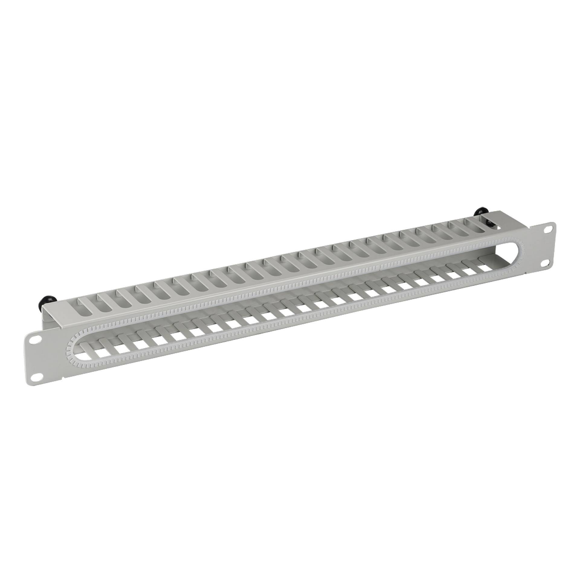 EFB 19" 1U kabelbeheerpaneel met deksel, RAL7035-2