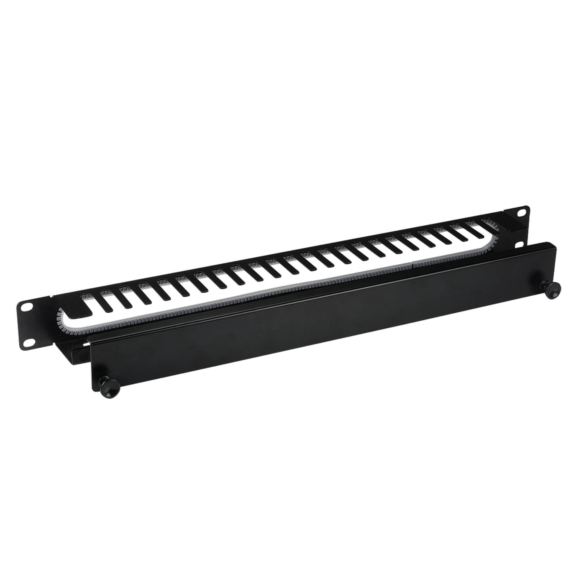EFB 19" 1U kabelbeheerpaneel met deksel, RAL7035-4