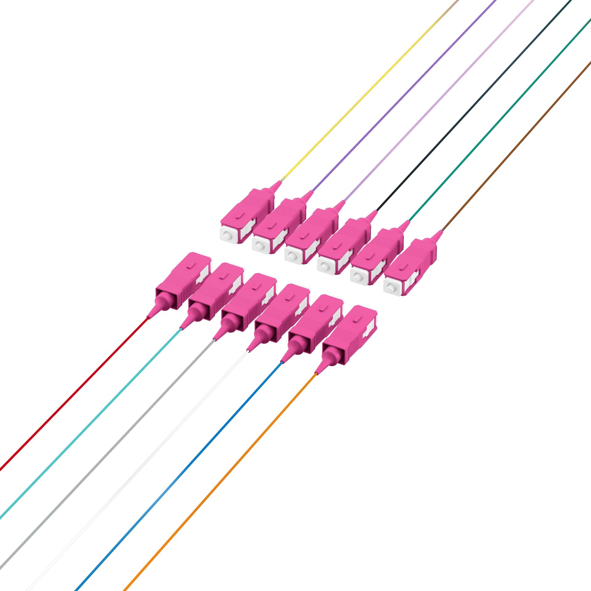 EFB fiber pigtail SC 50/125 OM4 12-kleurenset, 2m-2