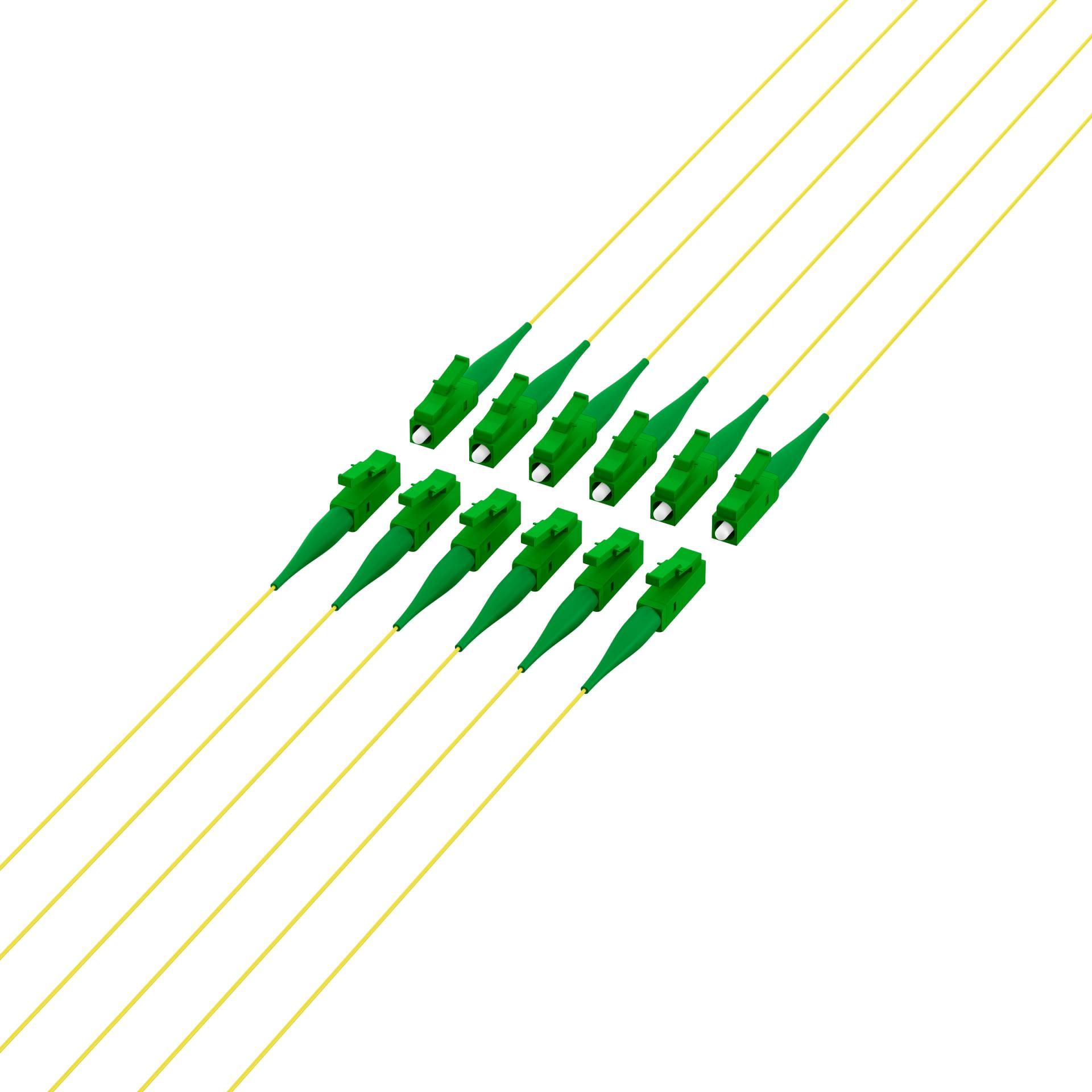 EFB vezel pigtail LC/APC OS2 G657A2 geel 2m-2