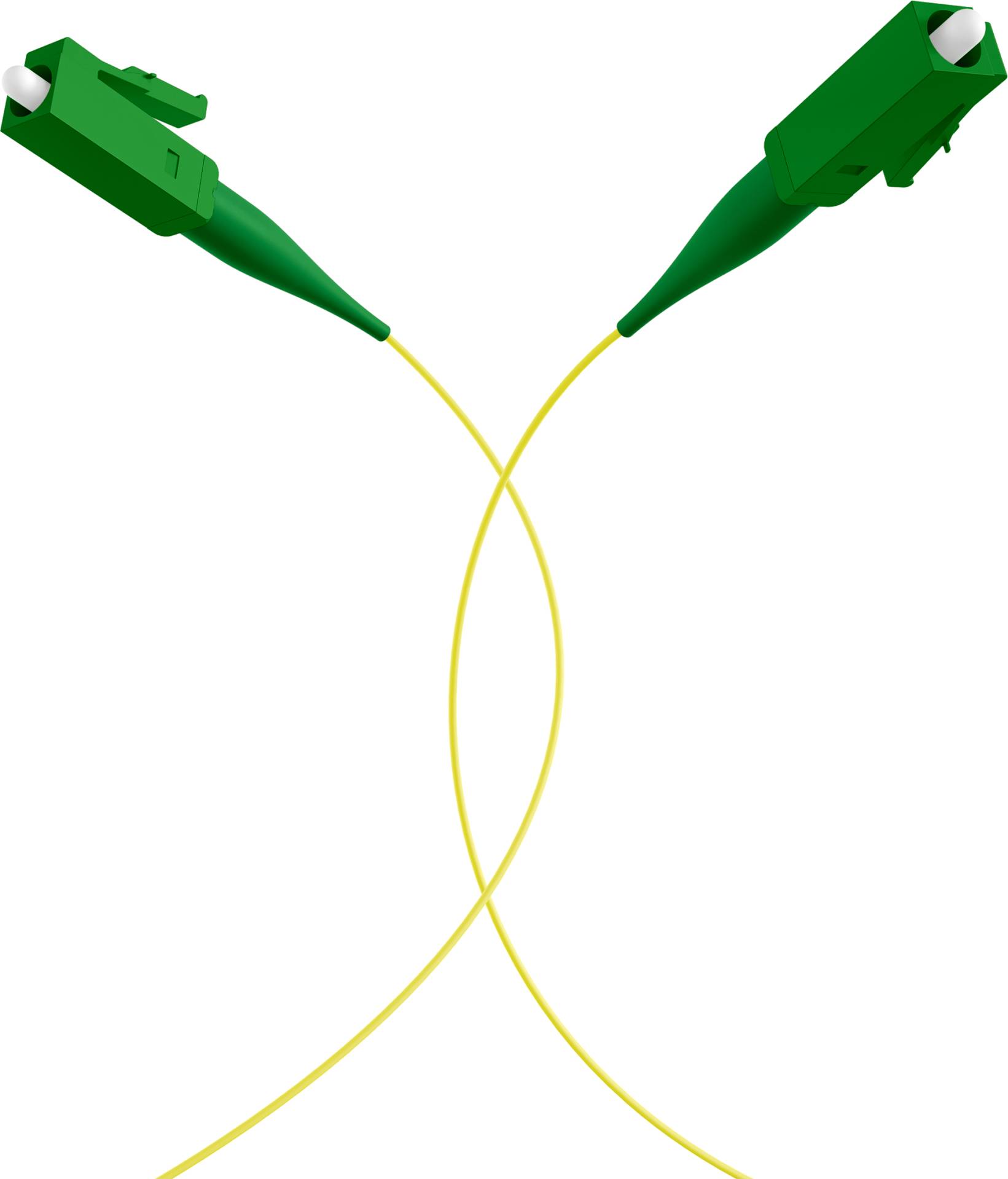 EFB vezel pigtail LC/APC OS2 G657A2 geel 2m-3