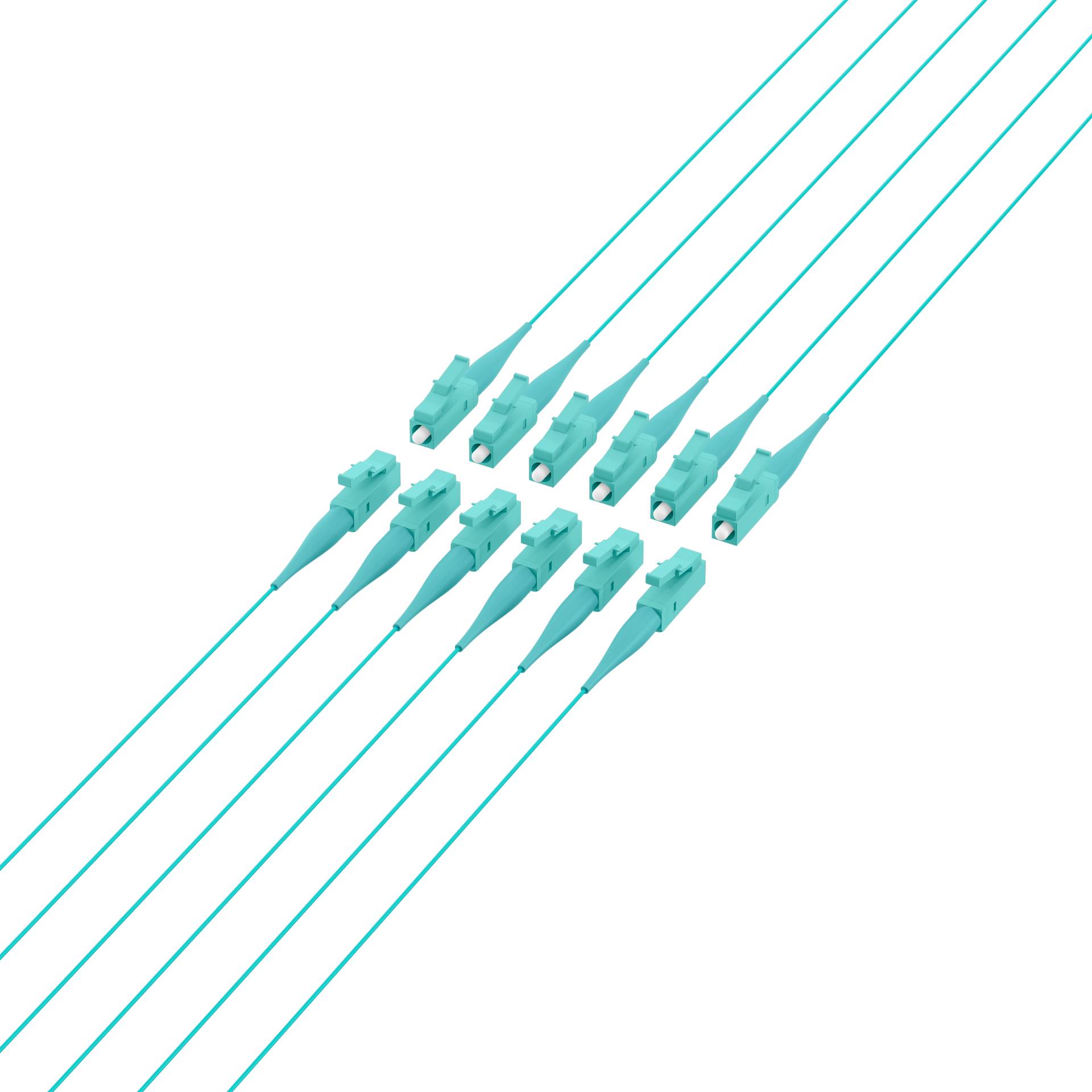EFB vezel pigtail LC 50/125 OM3, aqua, 2m-2