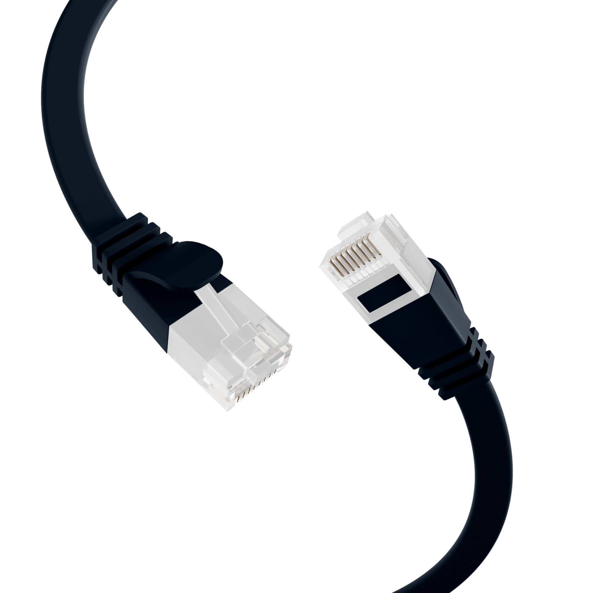 EFB RJ45 platte patchkabel U/UTP, Cat.6A, PVC, 5m, zwart-1