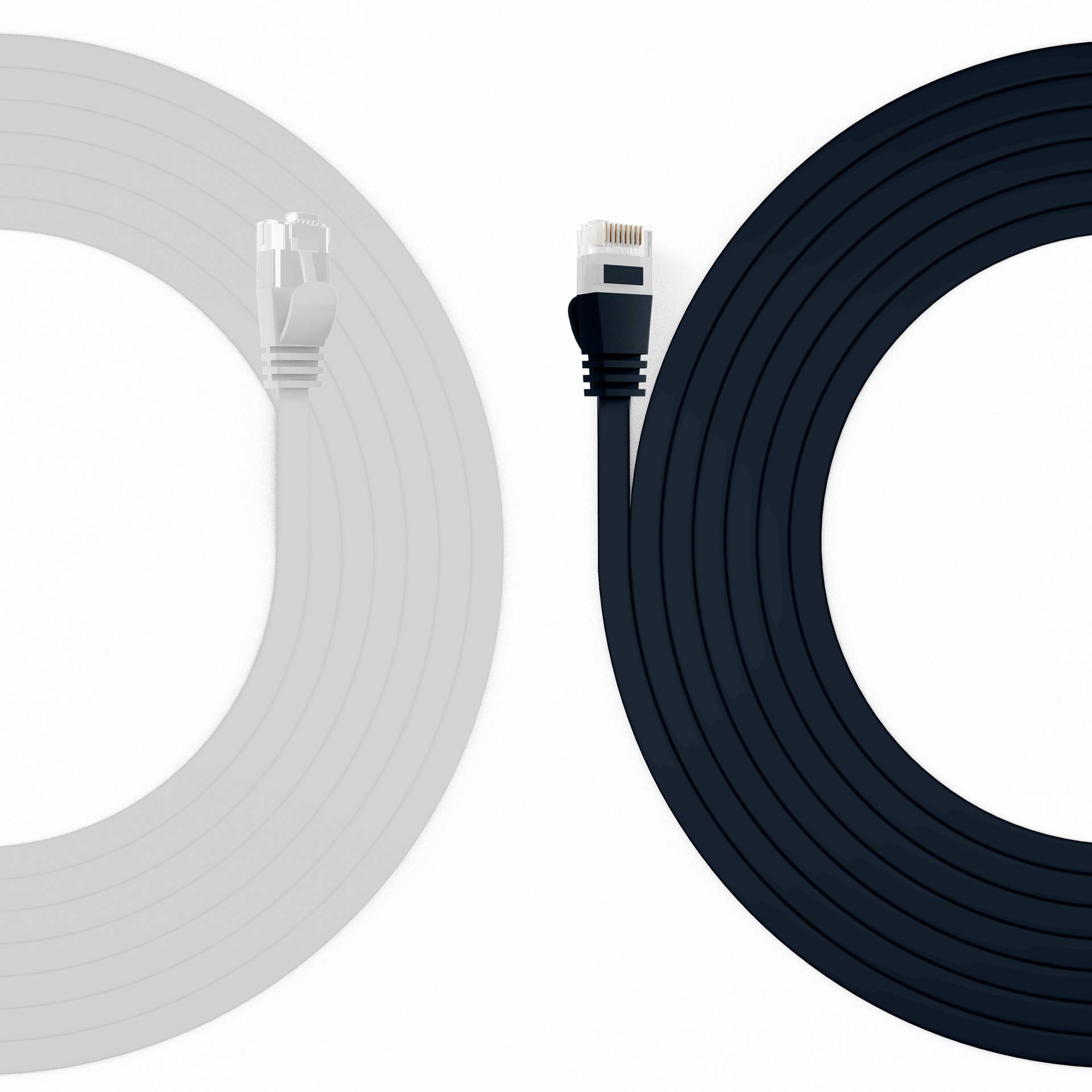 EFB RJ45 platte patchkabel U/UTP, Cat.6A, PVC, 5m, zwart-4