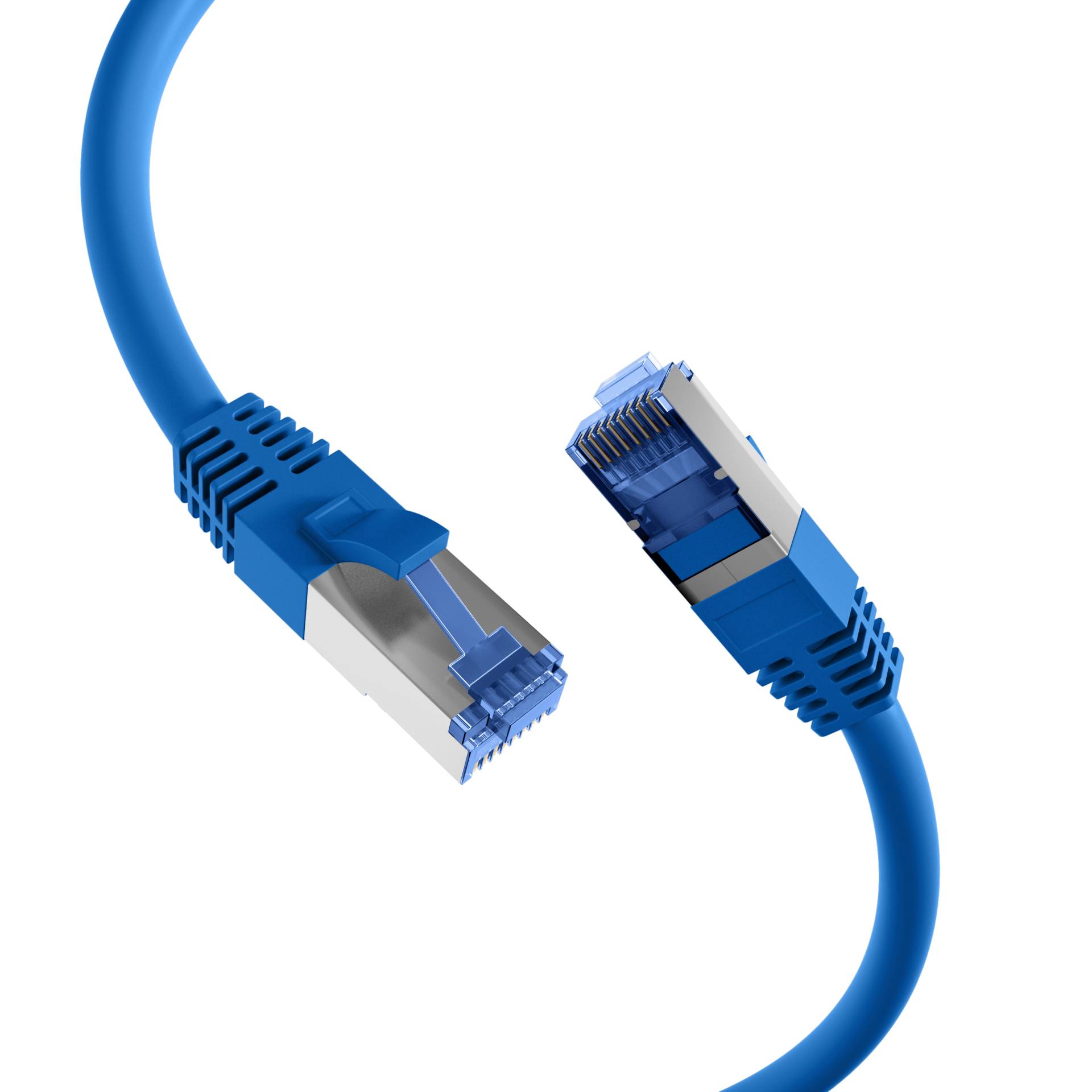 EFB RJ45 patchkabel S/FTP, Cat.6A, Cat7 TPE superflex, 10m, blauw-2
