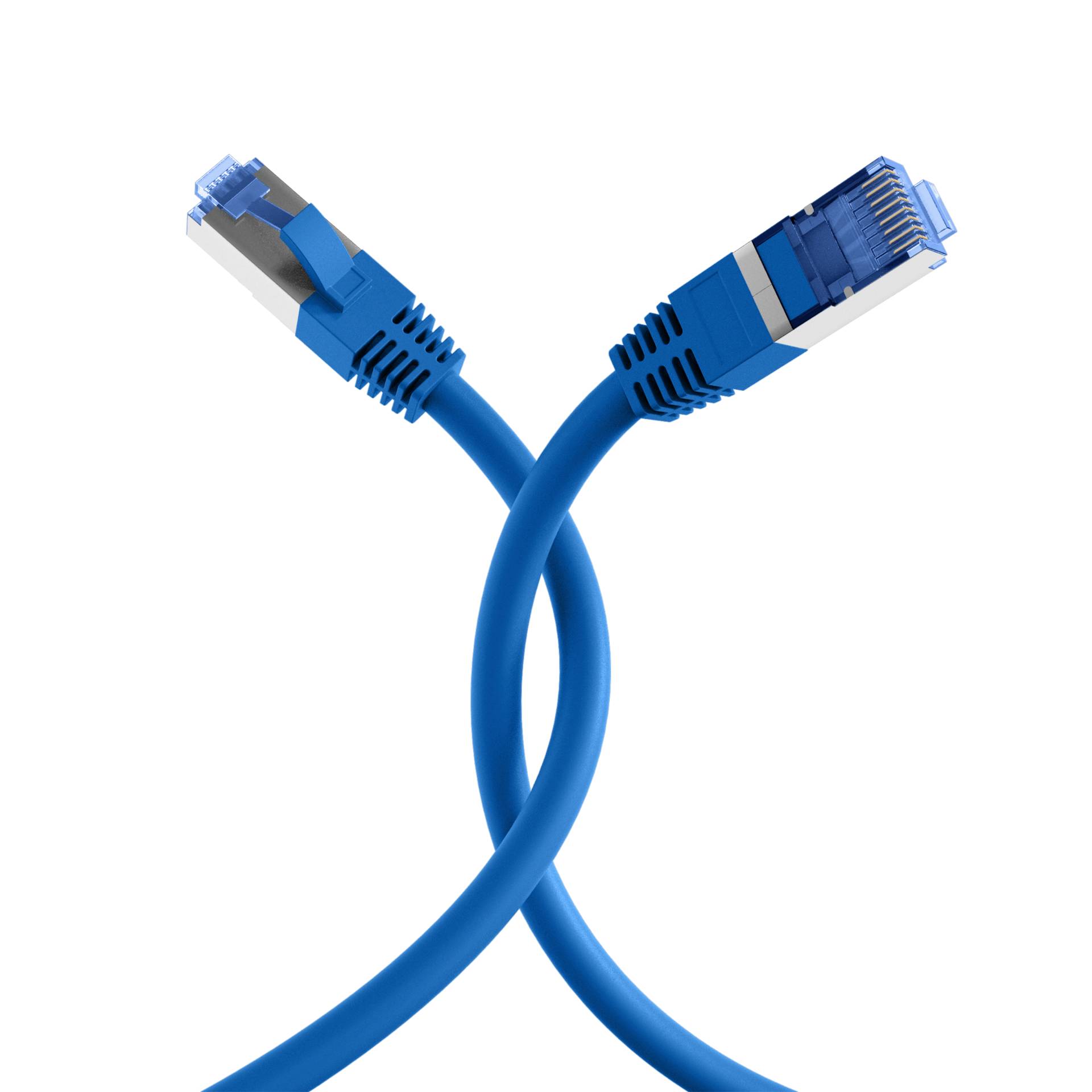 EFB RJ45 patchkabel S/FTP, Cat.6A, Cat7 TPE superflex, 10m, blauw-4