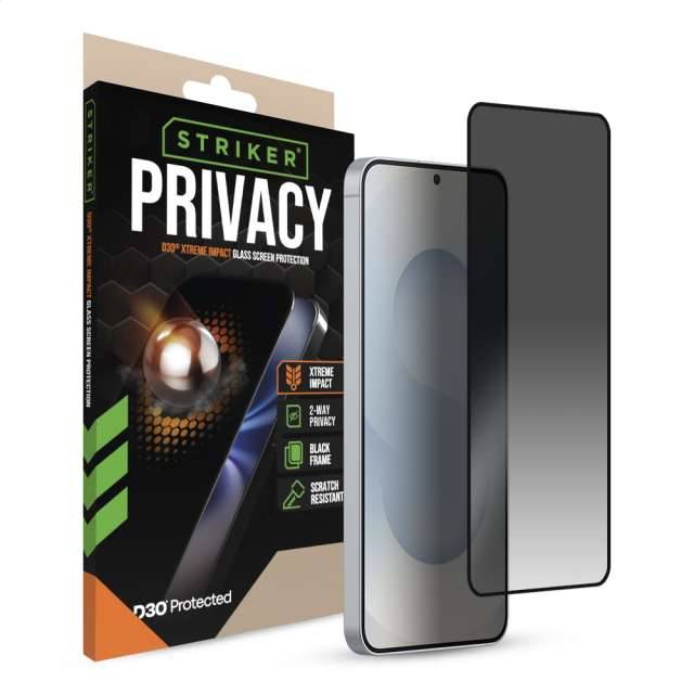 Striker D3O Xtreme Impact Privacy Glass Screen Protector - Black Frame - Samsung Galaxy S26+ 5G-0