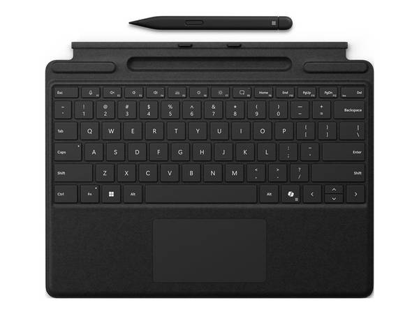 Microsoft Surface Pro-toetsenbord met slanke pen voor zakelijk gebruik - zwart