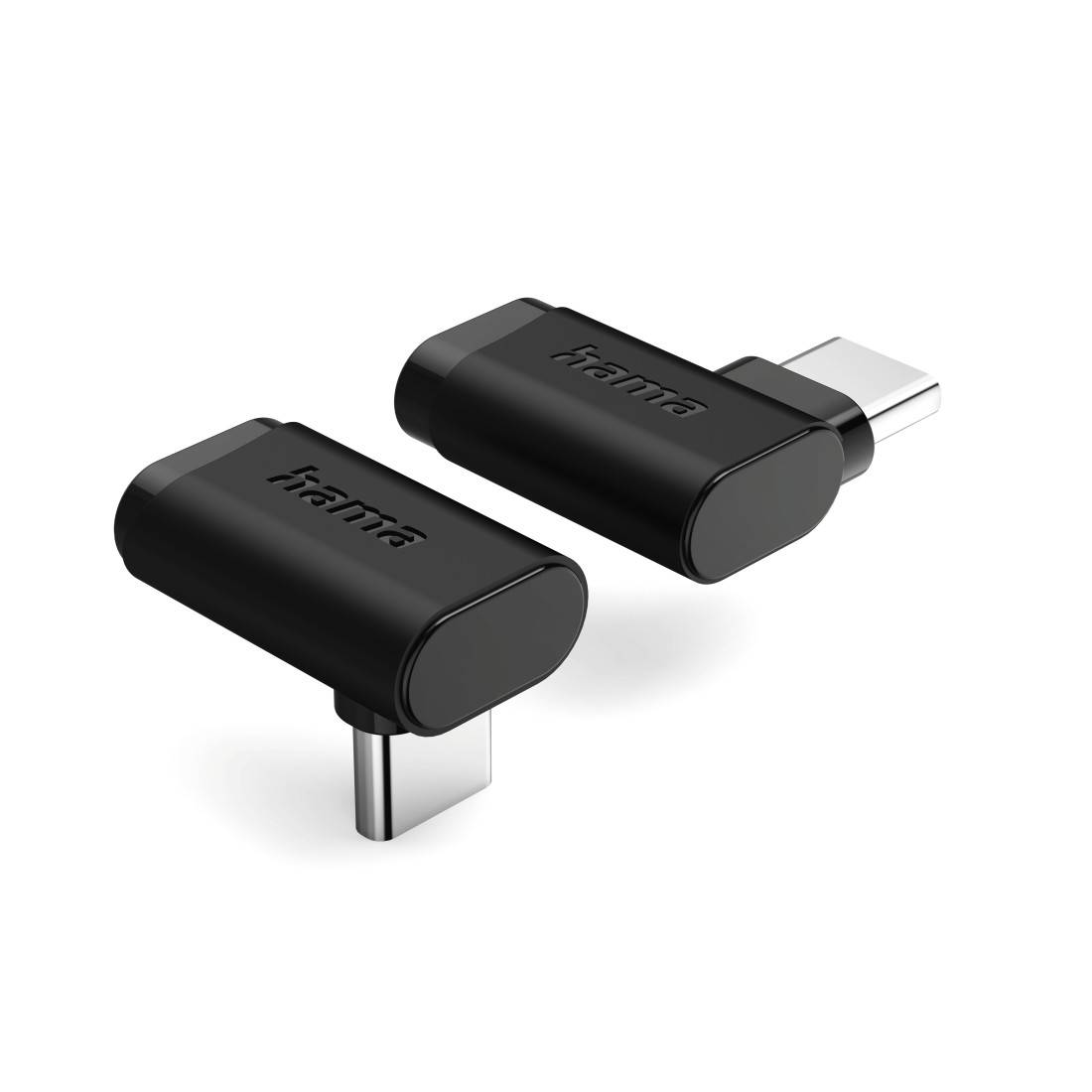 Hama usb-c-hoekadapter 90°, usb 3.2 gen2, 10 gbit s, 5 a, 240 w, set van 2 40474435377204047443537720