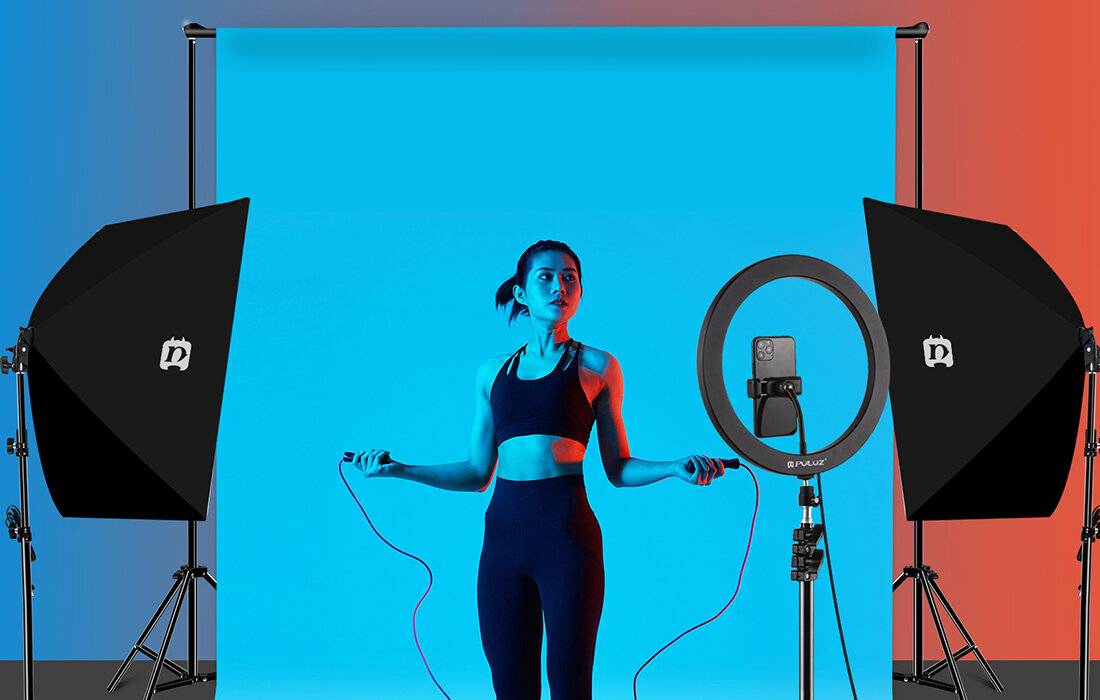Puluz - PU5070EU - Studio-Set Puluz LED-Softbox 50 x 70 cm, Statief, LED-Lamp 1 Stuks PU5070EU-4