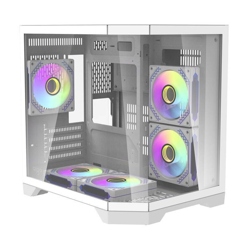DARKFLASH - FT350 White - Darflash FT350 Computerbehuizing + 5 aRGB-Ventilator (wit)-2