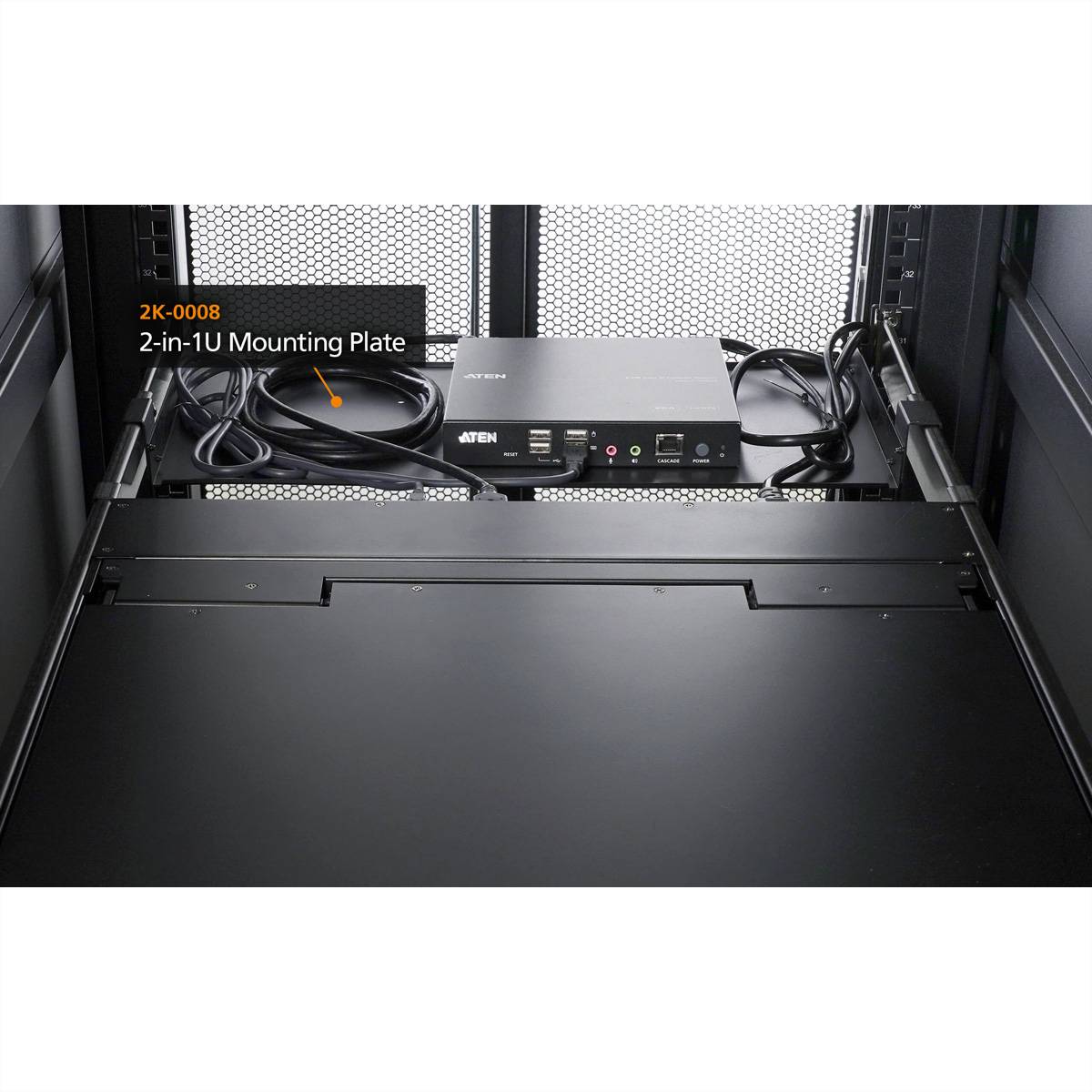 ATEN 2K-0008 2 in 1U montageplaat-2