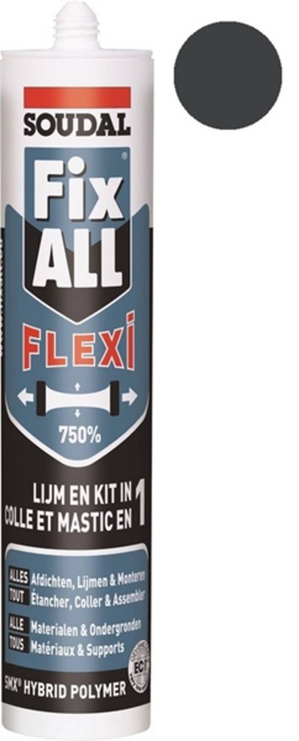 Soudal Fix All Flexi Zwart 290Ml